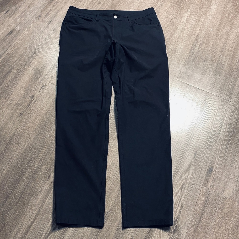 Lululemon Commission Slim‎ Fit Pant 32 Mens Black Technical Chino Trousers